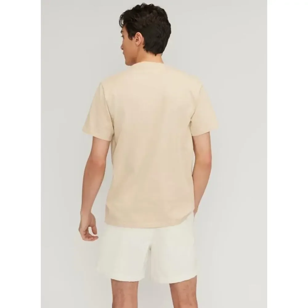 EVERLANE Uniform Men's Organic Cotton Pocket Tee Medium Tan Plain Khaki NWT - Picture 3 of 13